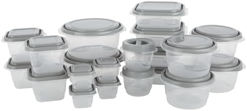 GoodCook EveryWare 40-Piece Food Storage Container Set, BPA-Free Plastic, Click and Fresh Lids, Assorted Sizes with Integrated Measurements, Durable and Secure Food Containers for Leftovers by GoodCook