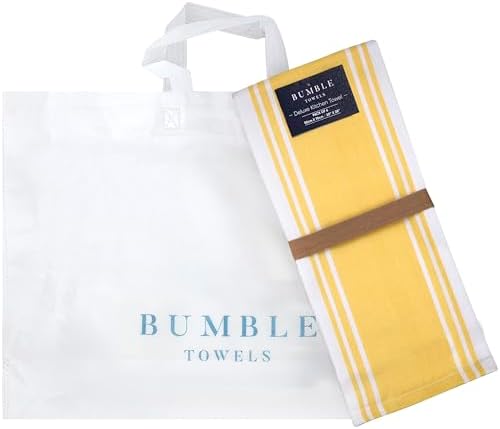 Premium Kitchen Towels 6 Pack 100% Cotton 20"x28" Dish Towels - Yellow Wide - Image 6