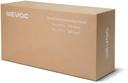 Wevac 150 Pint 6"x10" & 150 Quart 8"x12" Vacuum Sealer Bags, Keeper Box - Image 5