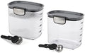 Progressive International ProKeeper+ Clear Plastic Airtight Food Baker's Kitchen Storage Organization Container Canister Set with Magnetic Accessories, 2- Piece Set (Powdered Sugar 1.4-Quart) by ProgressiveInternational