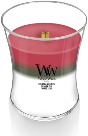 WoodWick Winter Garland Trilogy Holiday Candle Gifts for Women and Men, 9.7 oz Medium Hourglass Trilogy Candle with Crackling Wick - Image 5