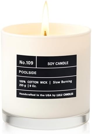 Lulu Candles | Poolside | Luxury Scented Soy Jar Candle | Hand Poured in The USA | Highly Scented & Long Lasting (9 Oz.) by LULUCANDLES