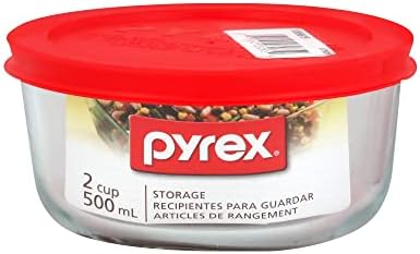 Pyrex Simply Store 2 Cup Single Glass Food Storage Container, Plastic Lid - Image 3