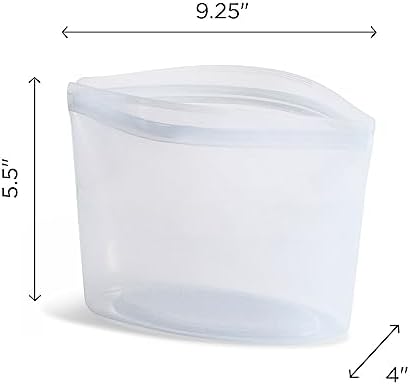 Stasher Premium Reusable Silicone Bowls, 2-Pack, Clear, 4-Cup - Image 5