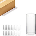 WGVI Hurricane Candle Holder Sleeve, Wide 3", Height 6", Clear Glass Cylinder Candleholder, Chimney Tube, Open Ended Candle Shade, 12 Pieces Bulk by WGVInternational-OpusGlassware