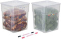 2 Pack 18 QT BPA-Free Translucent Polypropylene Airtight Food Storage Containers, Labeling Area, Stackable Bulk Storage for Flour, Rice, Sugar & Pet Food by GATBO