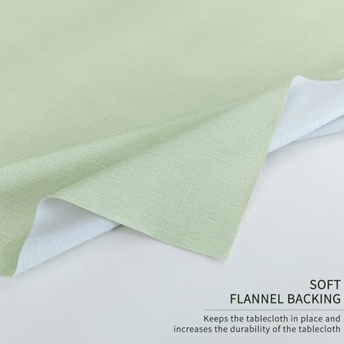 Rectangle Table Cloth,100% Waterproof Tablecloth Oil Proof Spill Proof Vinyl Table Cloth, Wipe Clean Plastic Table Cover for Dining, Camping, Indoor and Outdoor 54" x 120",Green - Image 6
