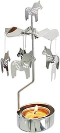 kingnero Rotary Candle Holder Spinning Candleholder Tea Light Candle Powered Carousel Small Gift (Horse) by kingnero