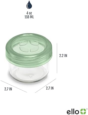 Ello Color Lock 4oz Glass Condiment Containers with Lids, 3 Pack, Desert - Image 4