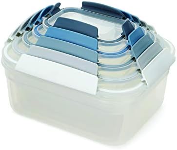 Joseph Joseph Nest Lock Plastic BPA Free Food Storage Container Set with Lockable Airtight Leakproof Lids, 10-Piece, Sky by Unknown