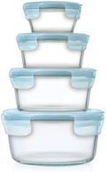 OXO Good Grips Smart Seal 8-Piece Glass Food Storage Container Set - Arctic Blue by Unknown