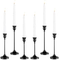 Candlestick Holders, 6PCS Metal Taper Candle Holder, Black Candle Holders for Candlesticks, Candle Holder for Wedding Fireplace Mantel Housewarming Gift by Tunyet