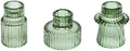Vixdonos Taper Glass Candlestick Holders Tealight Candle Holders for Table Centerpieces, Wedding Decor and Dinner Party (3 Pcs, Green) by Vixdonos