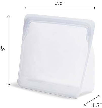 Stasher Silicone Reusable Storage Bag, Stand-Up Mega Bag, Reusable Freezer Bags,Microwave,Dishwasher,Oven Safe,Sous Vide,Premium Lunch Container,Eco Friendly,Food Storage Bags,104 oz,Clear (Pack of 2) - Image 6