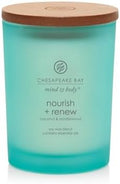 Chesapeake Bay Candle Mind & Body Medium Jar Candle Nourish + Renew (Coconut & Sandalwood) by ChesapeakeBayFragrance