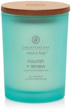 Chesapeake Bay Candle Mind & Body Medium Jar Candle Nourish + Renew (Coconut & Sandalwood) by ChesapeakeBayFragrance
