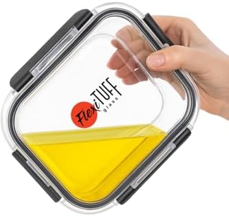 24pcs Set Food Storage Containers (12 Airtight & 12 Lids) | Glass Meal Prep Containers | Lunch Box | BPA Free, Leakproof Lids, Dishwasher, Microwave & Freezer Safe for Kitchen - Image 6