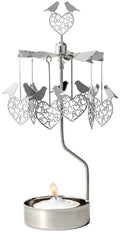 kingnero Rotary Candle Holder Spinning Candleholder Tea Light Candle Powered Carousel Small Gift (Heart&Bird) by kingnero