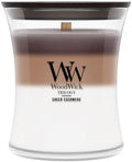 WoodWick Sheer Cashmere Tri-Scented Candle, Crackling Wick, 9.7oz by WoodWick