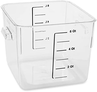 Rubbermaid Commercial Products Square Food Container, 6-Quart, Clear - Image 2