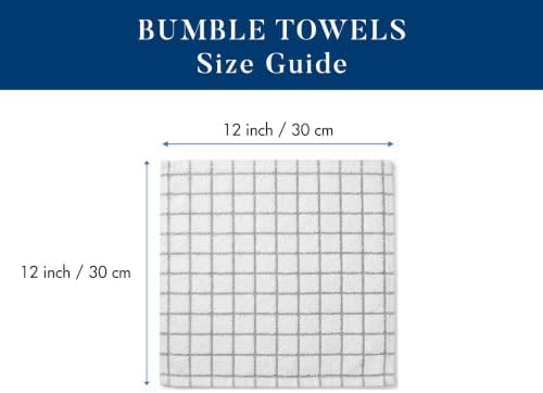 Bumble Dish Cloths (6-Pack), 100% Cotton Kitchen Towels, 12"x12" - Gray - Image 2
