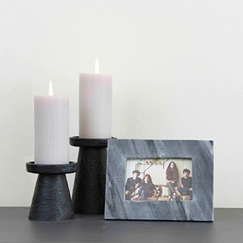 Main + Mesa Stoneware Pillar & Taper Candle Holders, Set of 2 - Image 3