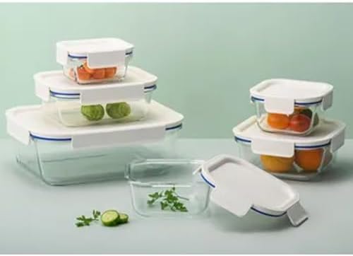 LocknLock LNG428S4W The Clear Borosilicate Glass Food Storage Containers with Lids, 8-Piece Set for Kitchen, Lunch, Meal Prep, Leftovers, Leakproof, Freezer, Microwave, and Dishwasher Safe - Image 6