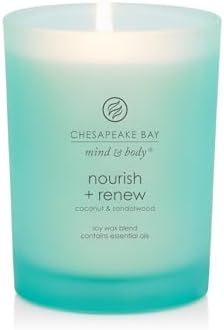 Chesapeake Bay Candle Mind & Body Medium Jar Candle Nourish + Renew (Coconut & Sandalwood) - Image 3