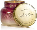 Capri Blue Glimmer Jar Candles - Luxury Holiday Scented Candles for Home - Long Lasting Soy Wax Blend - Scented Holiday & Home Decor - Tinsel & Spice Signature Jar (19 oz) by Unknown