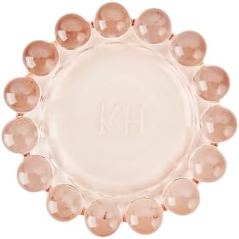 Chic Orange Bubble Glass Candle Dish – Modern Clear Glass Candle Holder for Tealights & Diffusers, Decorative Tray for Home & Tabletop Decor（1 Pack） - Image 3