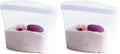 Stasher Premium Silicone Reusable Food Storage Bag, Clear | Microwave, Sous Vide, Dishwasher, Oven and Freezer Safe | BPA Free, Leak-free, Eco-friendly, 1-Cup Bowl (Pack of 2) by Stasher