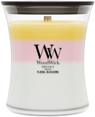 WoodWick Floral Blossoms Tri-Scented Candle, Crackling Wick, 9.7oz by WoodWick