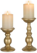 NUPTIO Gold Candle Holder for Table: Candle Centerpieces for 3" Pillars by Nuptio