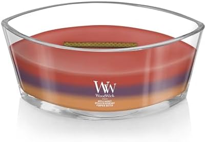 WoodWick Autumn Harvest Trilogy Tri-Scented Candle, Crackling Wick, 16oz - Image 2