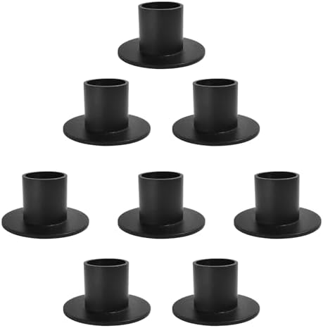 GUTE Taper Candle Holder Matte Black Iron Candlestick Decor Farmhouse 8Pcs by GUTE