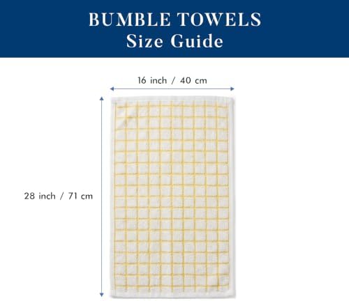 Bumble Kitchen Towels (6-Pack), 16"x28", 100% Cotton Dish Towels - Yellow - Image 3