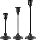 NLBTW Black Candlestick Holders, Metal Taper Candle Holder, Set of 3 by NLBTW
