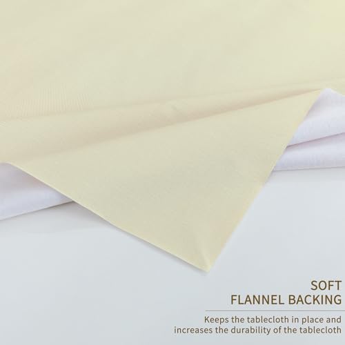 Rectangle Table Cloth,100% Waterproof Tablecloth Oil Proof Spill Proof Vinyl Table Cloth, Wipe Clean Plastic Table Cover for Dining, Camping, Indoor and Outdoor 54" x 78",Beige - Image 6