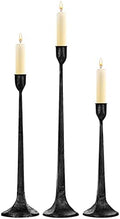 Iron Taper Candle Holder Set of 3 - Decorative Tall Candle Stand by SUJUN