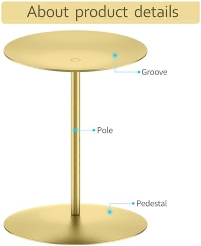 smtyle Gold Pillar Candle Holders, Reversible Set of 3 - Image 5