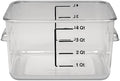 Rubbermaid Commercial Products, Space Saving Square Food Storage Container, 4 Quart, Clear, for Kitchen/Sous Vide/Meal Prep by Rubbermaid