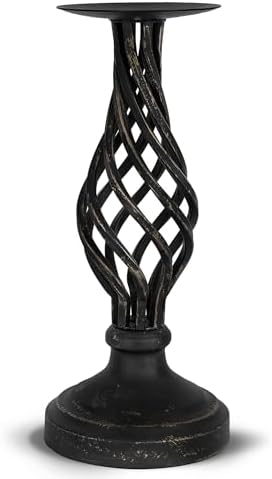 Vintage Metal Pillar Candle Holder for Table Decor by WelcometoLHQOO