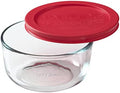 Pyrex Simply Store 2 Cup Single Glass Food Storage Container, Plastic Lid by Pyrex