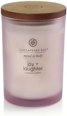 Chesapeake Bay Candle Scented Candle Joy + Laughter (Cranberry Dahlia) Medium Home Décor by ChesapeakeBayFragrance