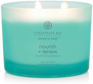 Chesapeake Bay Candle Mind & Body 3-Wick Coffee Table Jar Candle Nourish + Renew (Coconut & Sandalwood), 11oz (Pack of 4) - Image 3
