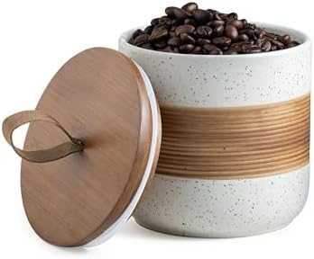 Miamolo Coffee Container with Lid for Countertop Ceramic Jar for Coffee Bar by Miamolo