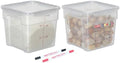 2 Pack 6 QT Airtight Food Storage Containers, BPA-Free Translucent Polypropylene, Recessed Handles & Labeling Area, Stackable for Rice, Flour & Grains by GATBO