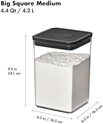 OXO Good Grips POP Container, Matte Black, 4.2 L / 4.4 Qt (Pack of 4) - Image 7