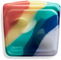 Stasher Premium Reusable Silicone Sandwich Bag, Rainbow Splash, 28 oz by Stasher