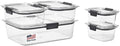 Rubbermaid Brilliance Food Storage Containers, Set of 5 (10 Pieces), BPA-Free, Leak-Proof, Clear by Rubbermaid